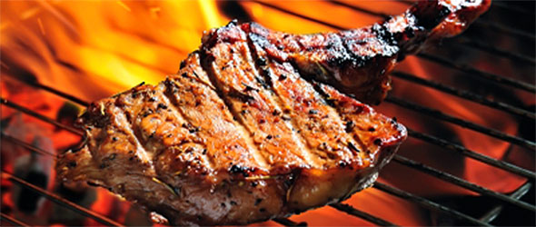 Solomillo de cerdo a la parrilla y Entrecot a la parrilla